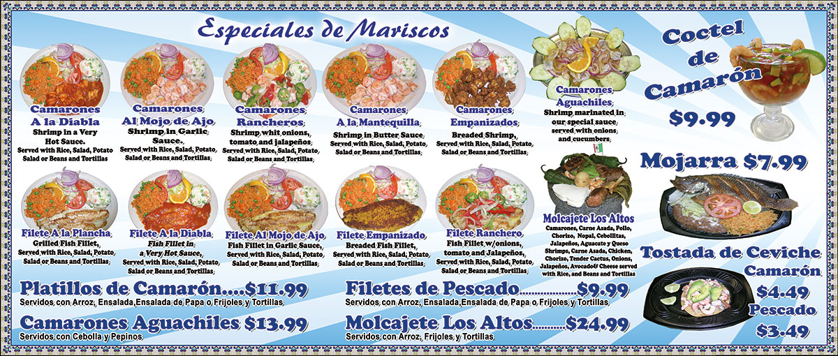 LOS ALTOS MENU