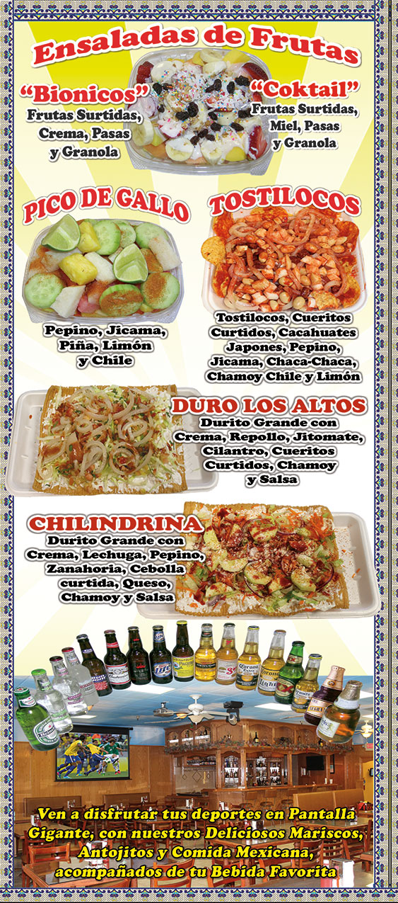 LOS ALTOS MENU